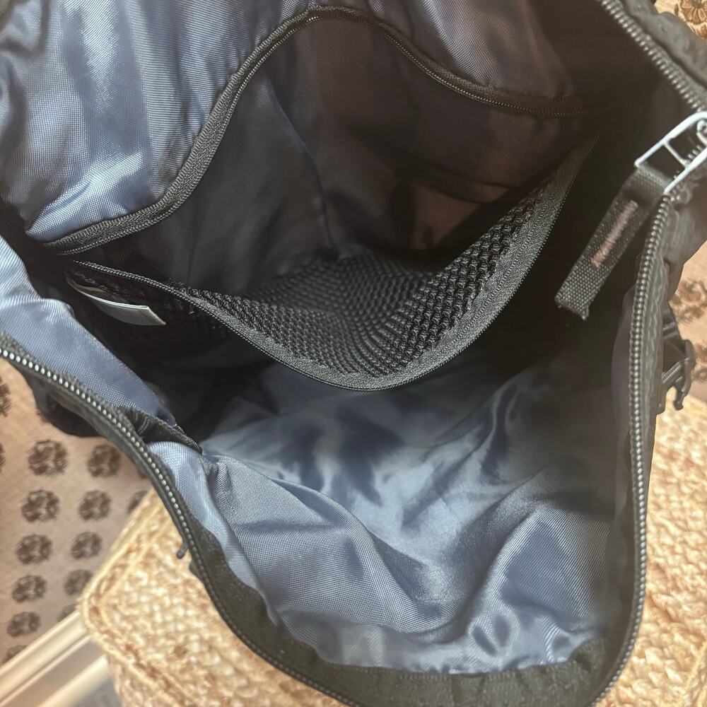 adidas Yola Black Convertible Roll-Top Utilitarian Gorpcore Streetwear Backpack - Picture 4 of 6